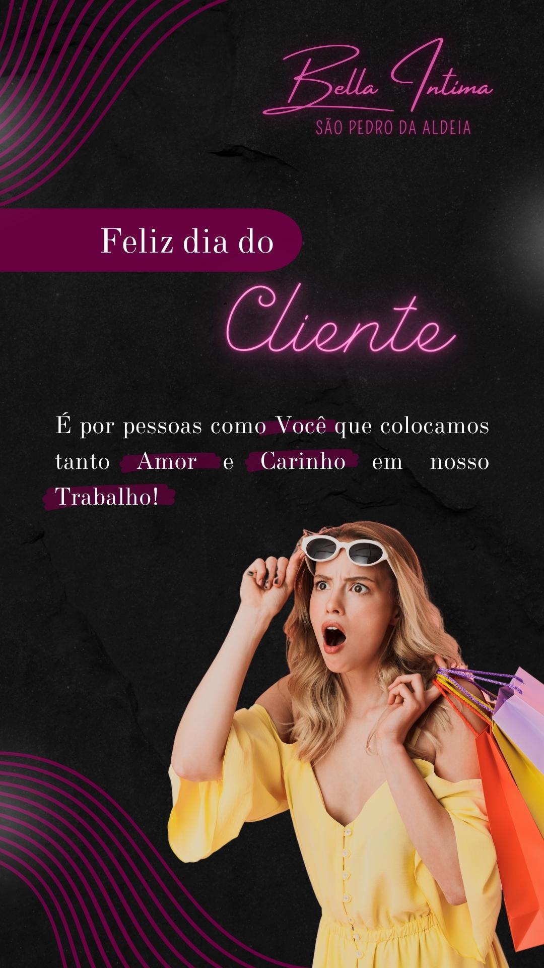 Mídia social dia do cliente