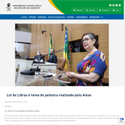 Lei de Libras é tema de palestra realizada pela Alese