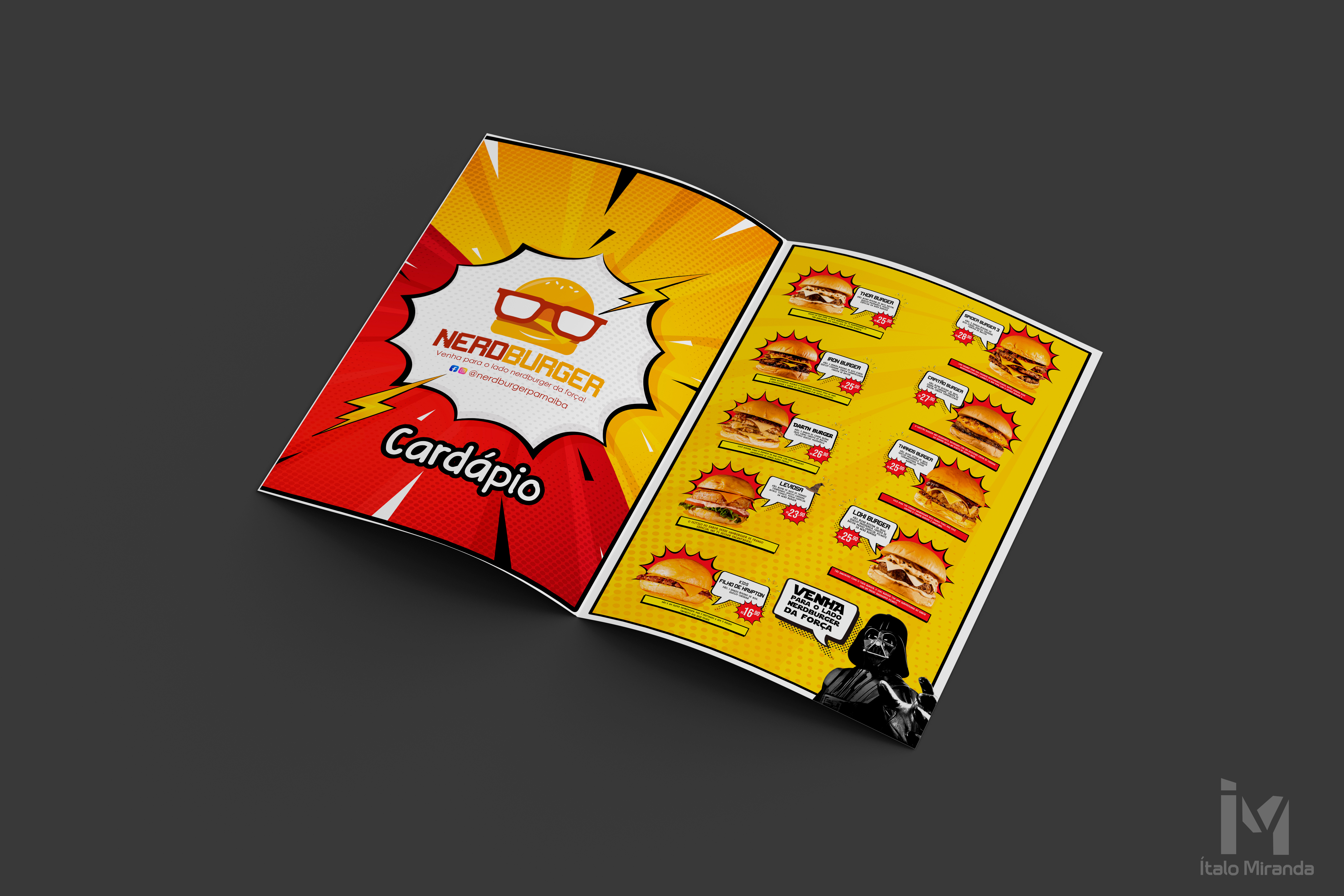 Cardápios e flyers