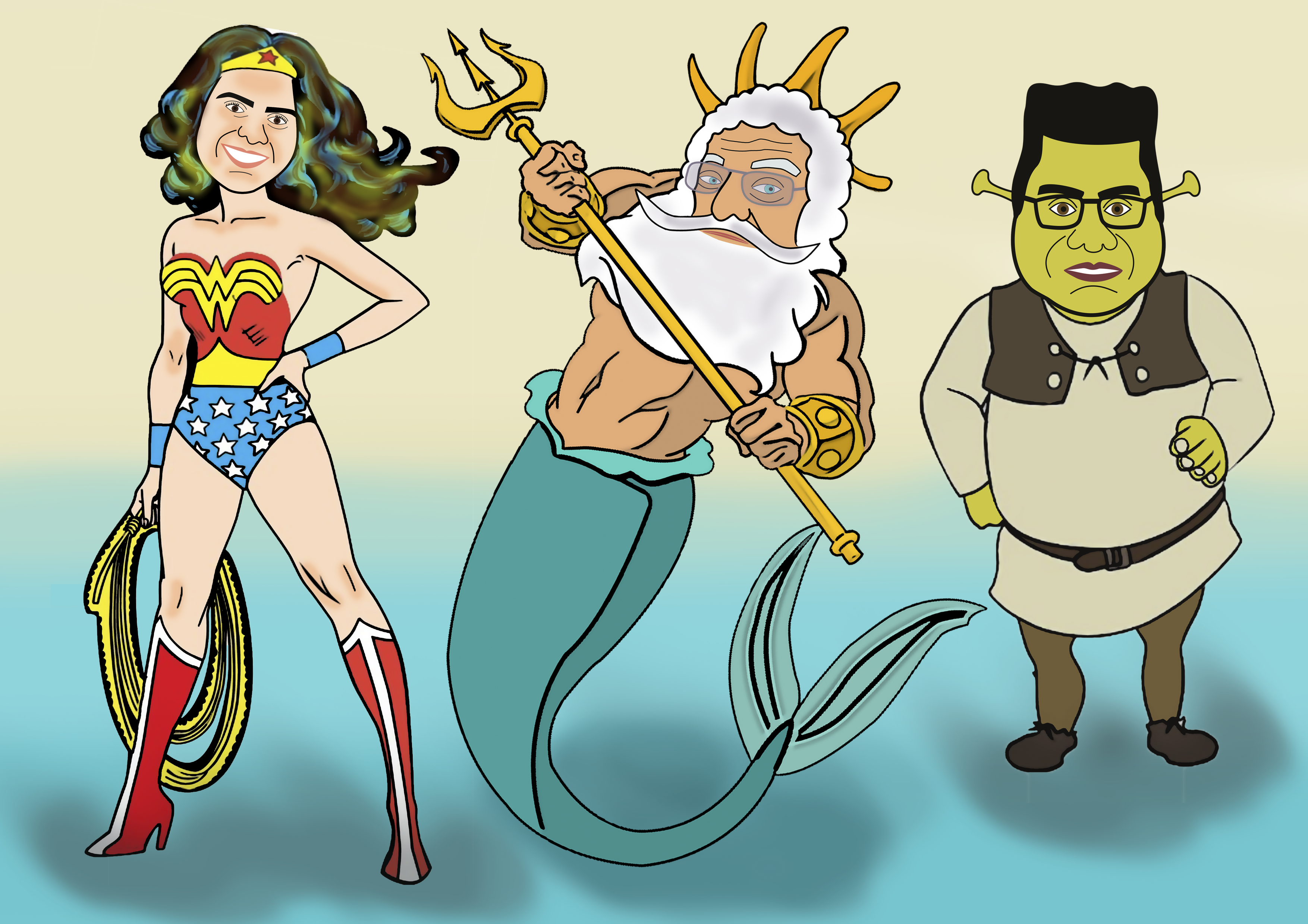 Caricatura para topo de bolo