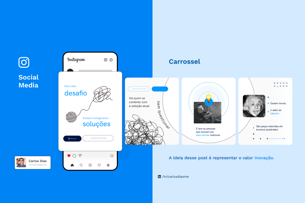 Post Instagram que fala sobre os valores da empresa