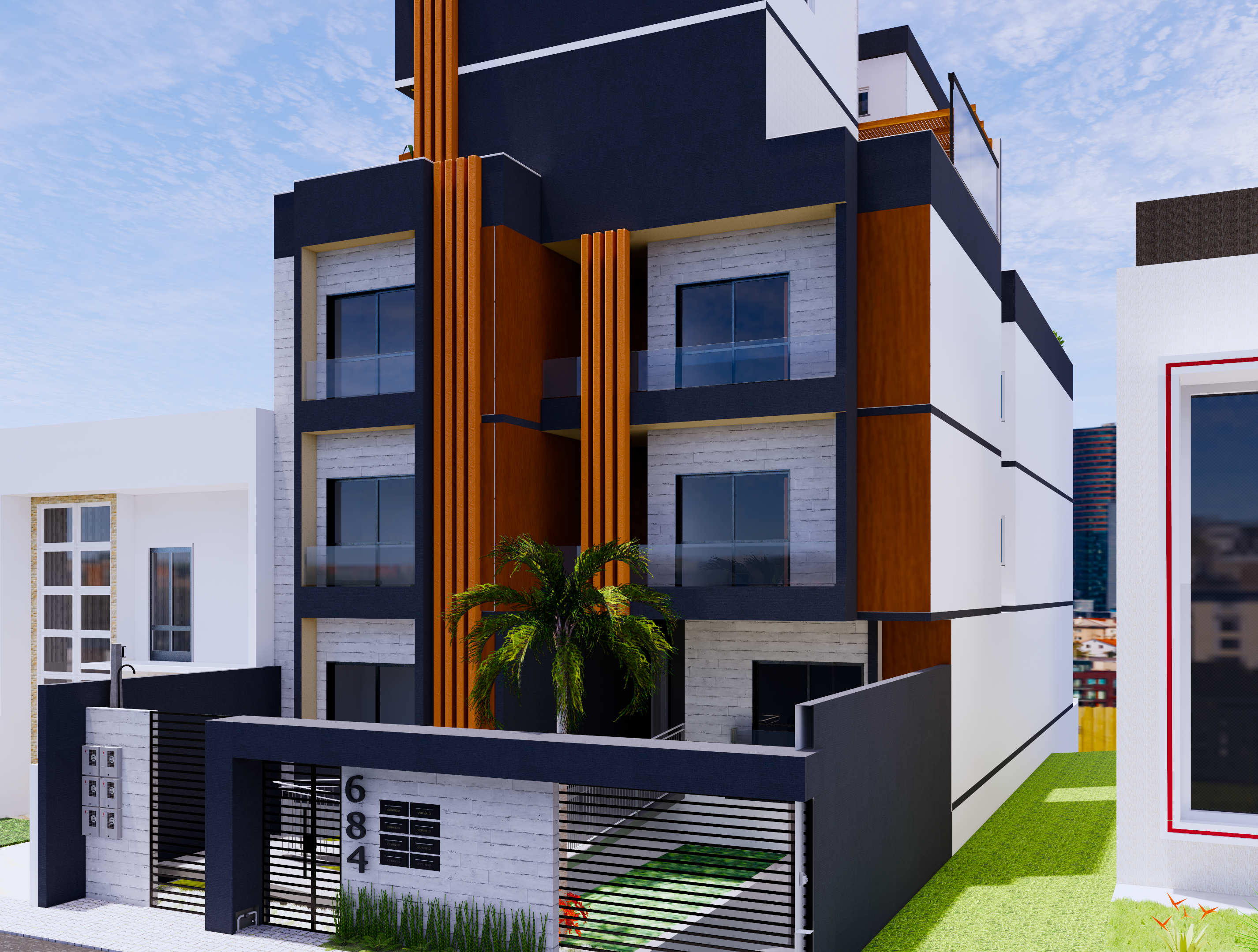 Projeto de fachada de prédio