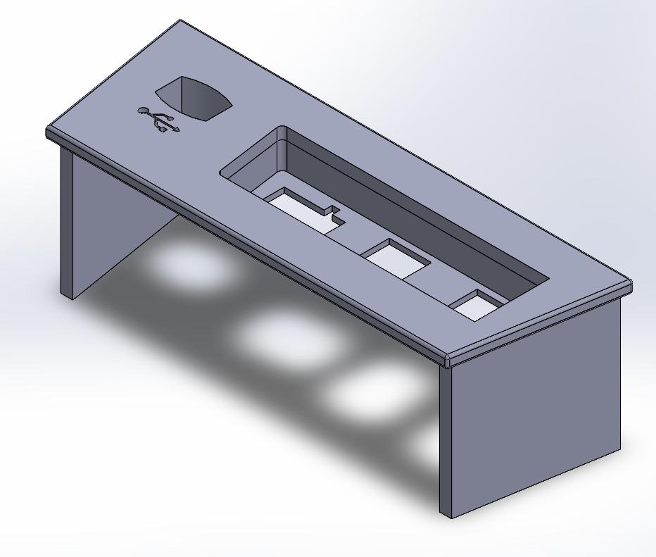 Moldura modelada em 3D para readaptação em um carro