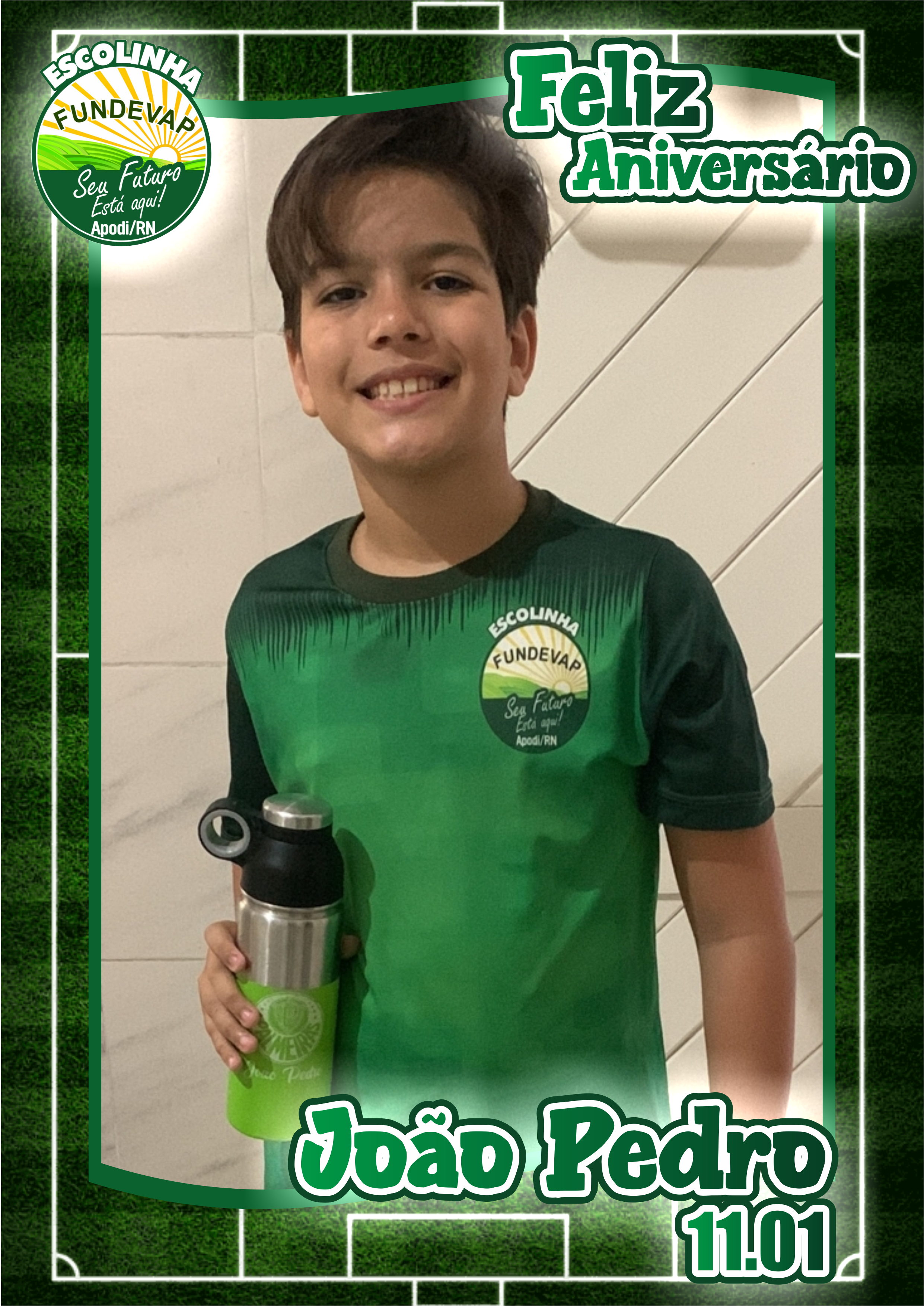 Artes Comemorativa de Aniversário da Escolinha de Futebol FUNDEVAP