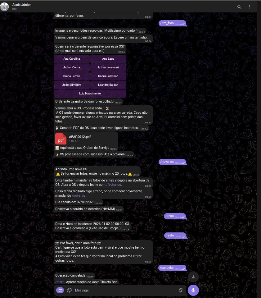 Chatbot para apertura de ordens de serviço