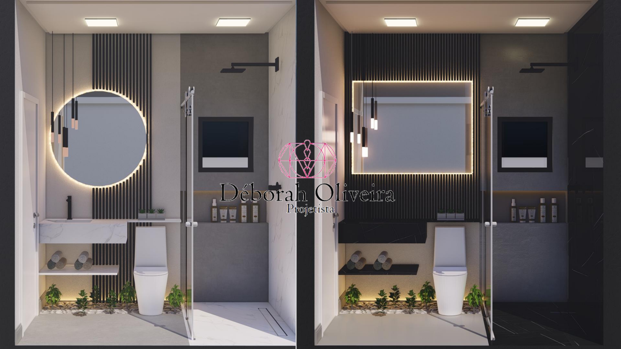Modelagem e render - banheiros