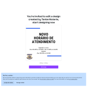 Criação de aviso de empresa