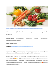 Coma com inteligência: micronutrientes que aumentam a capacidade cognitiva
