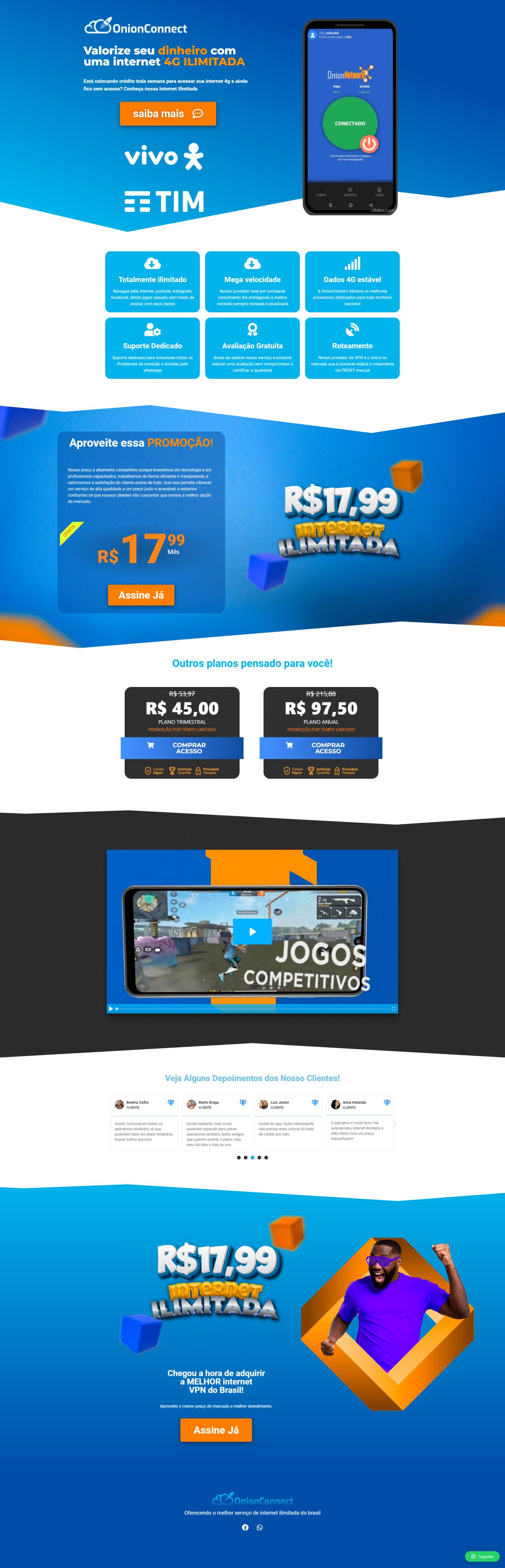 Landing Page - call to action