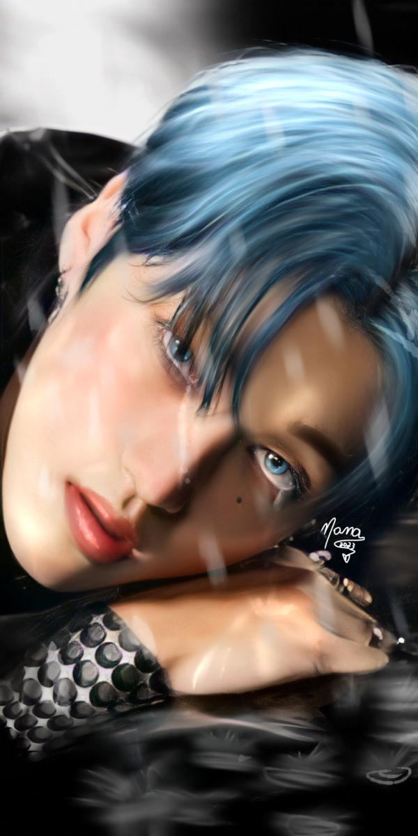 Tears And Rain - Ateez's Wooyoung Photography Manipulation