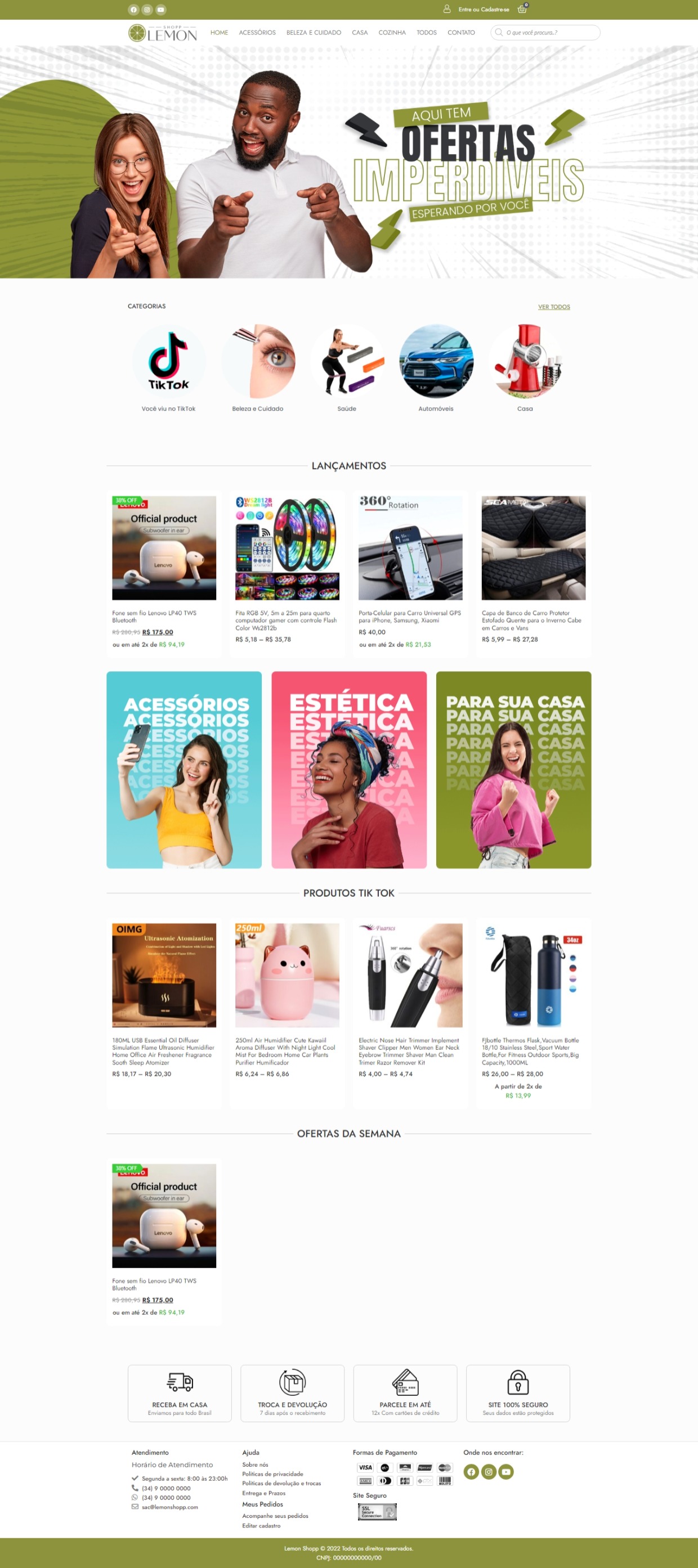 site de loja e-commerce