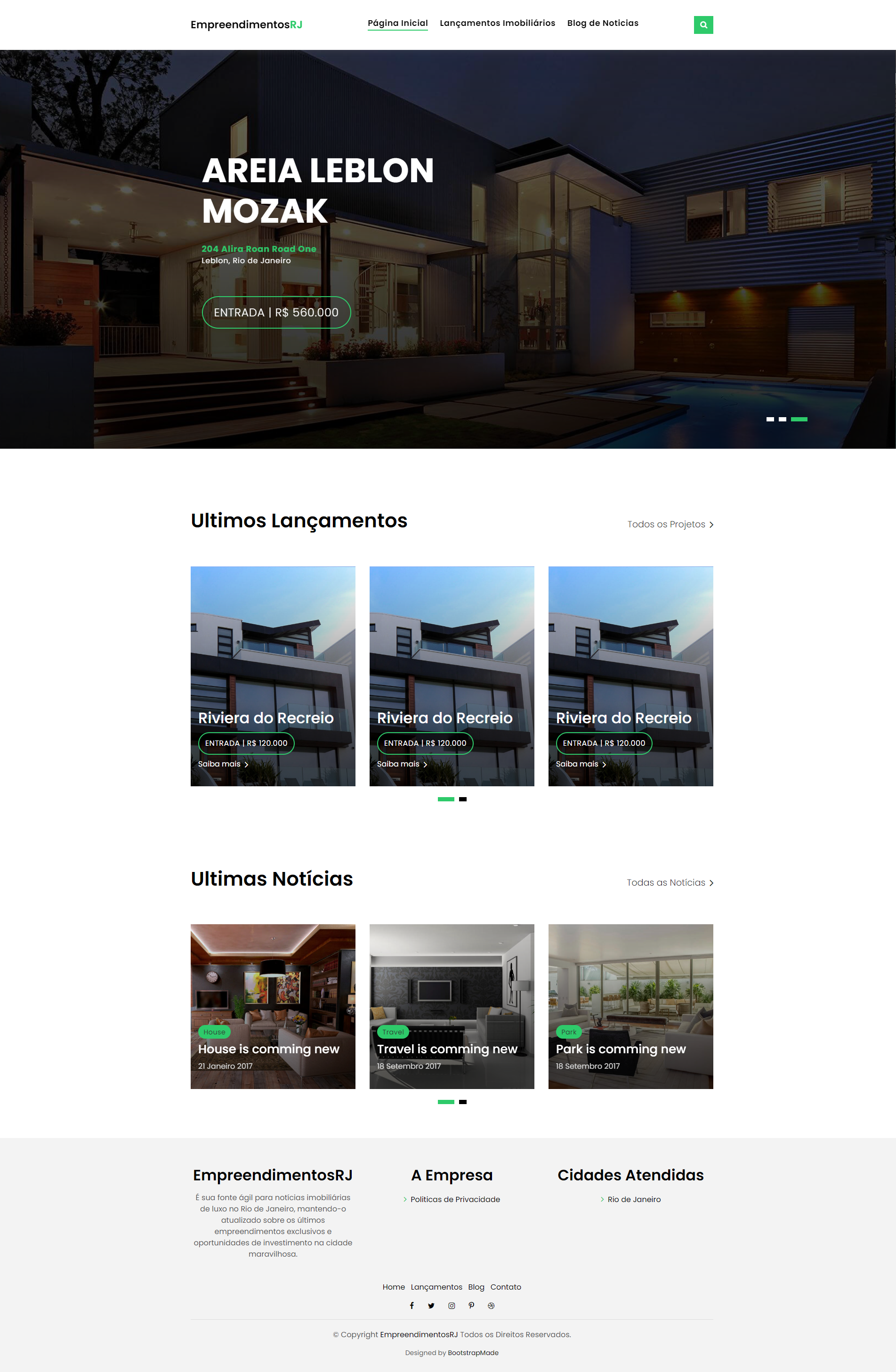 Site Vitrine de Imoveis