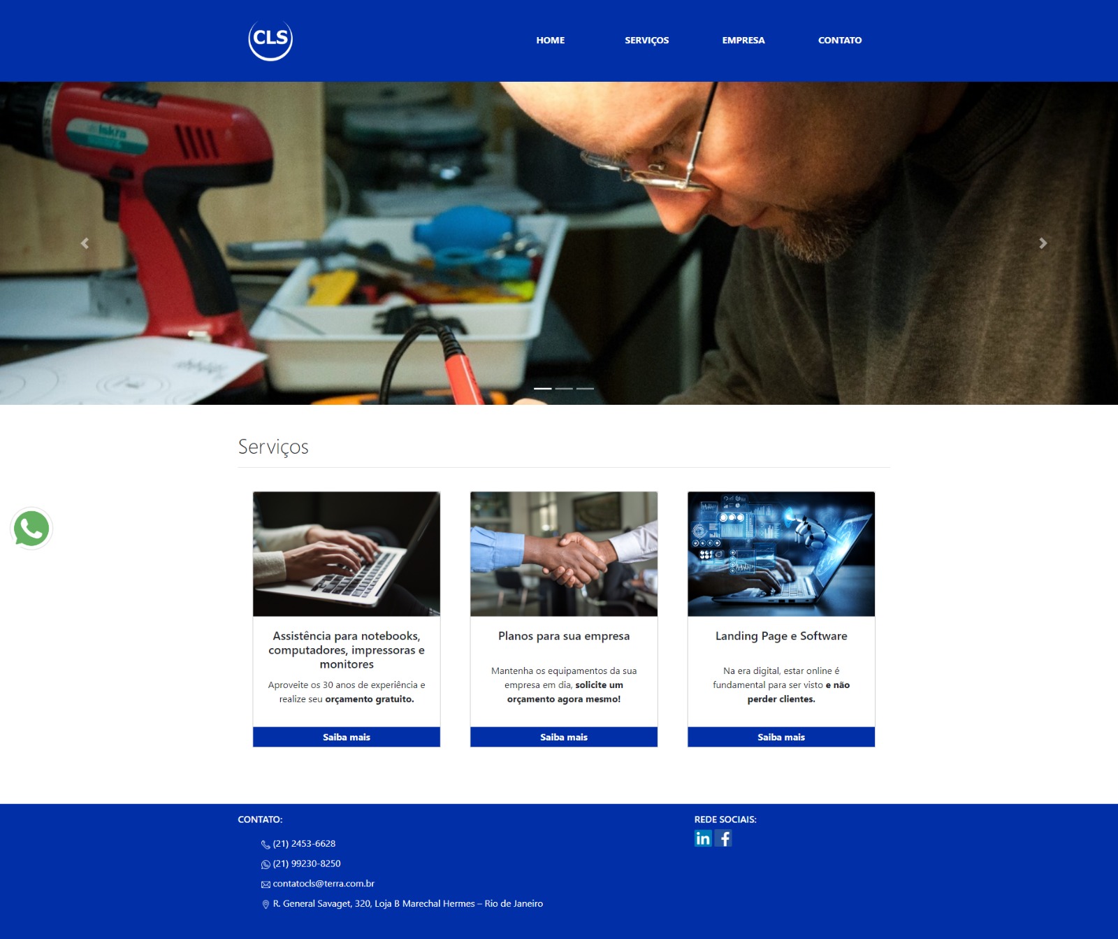 Landing Page para Assistencia Tecnica