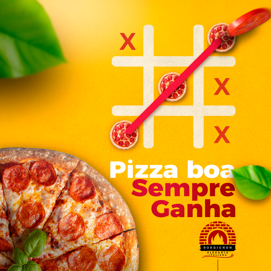 design no estilo social media para uma pizzaria