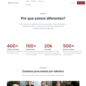 Página informativa de uma empresa