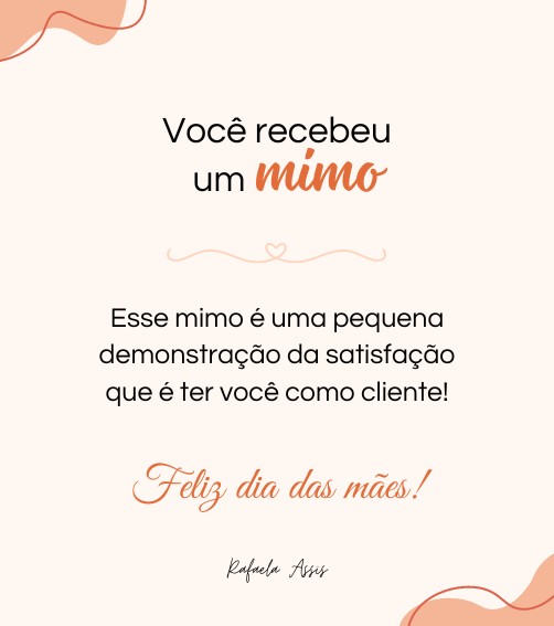 Mini cartão de agradecimento