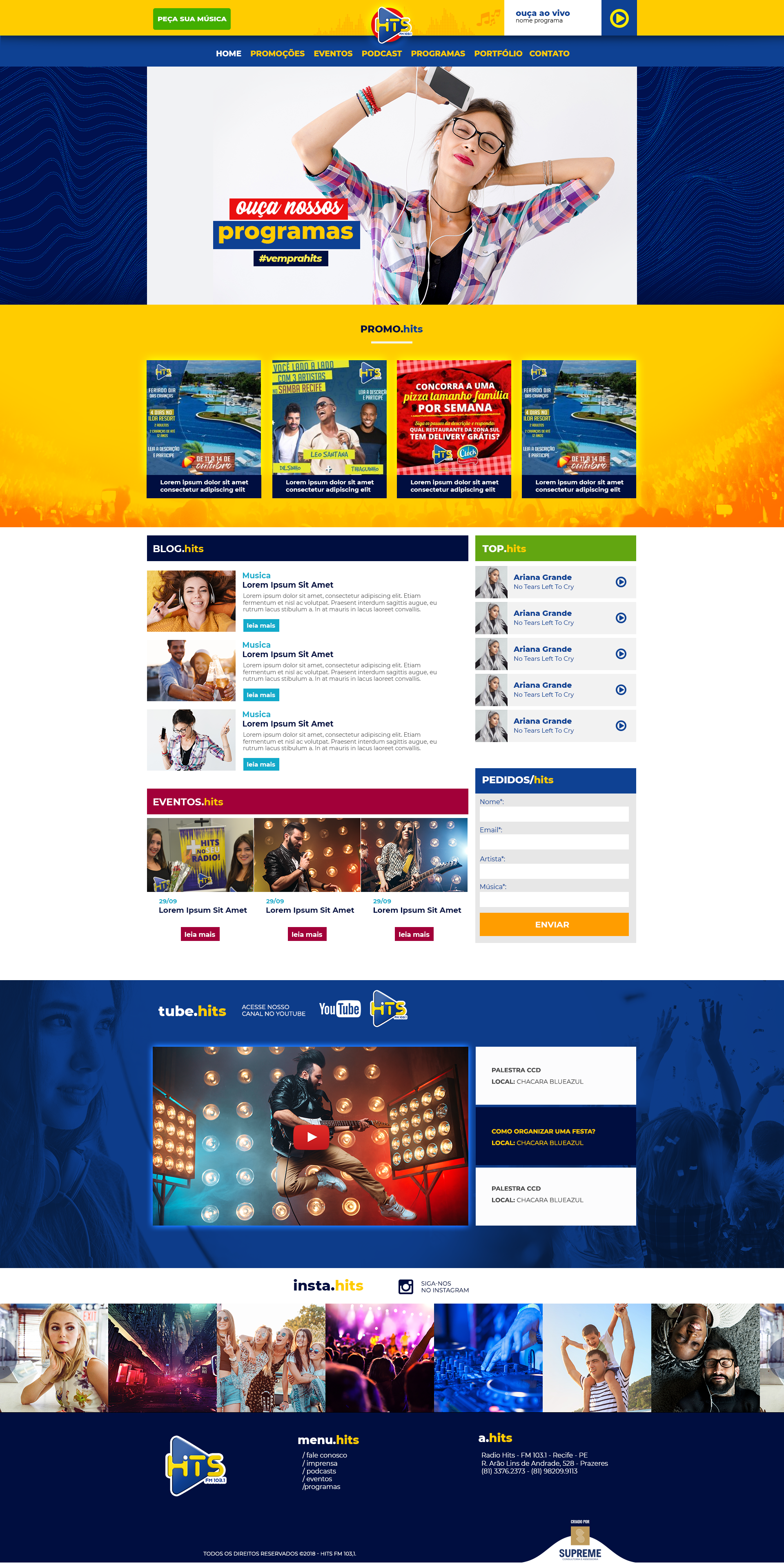 Layout Wordpress Radio