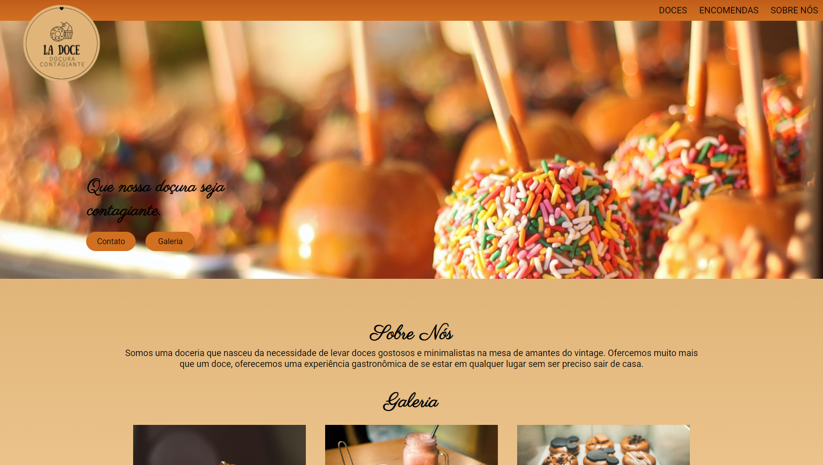 Landing Page para Empresa de Doces
