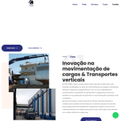 One Page para uma empresa de caminhão munck