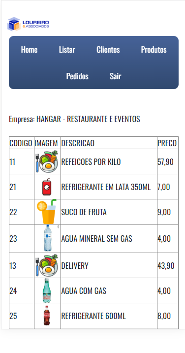 Sistema integrado à ERP para Mobile