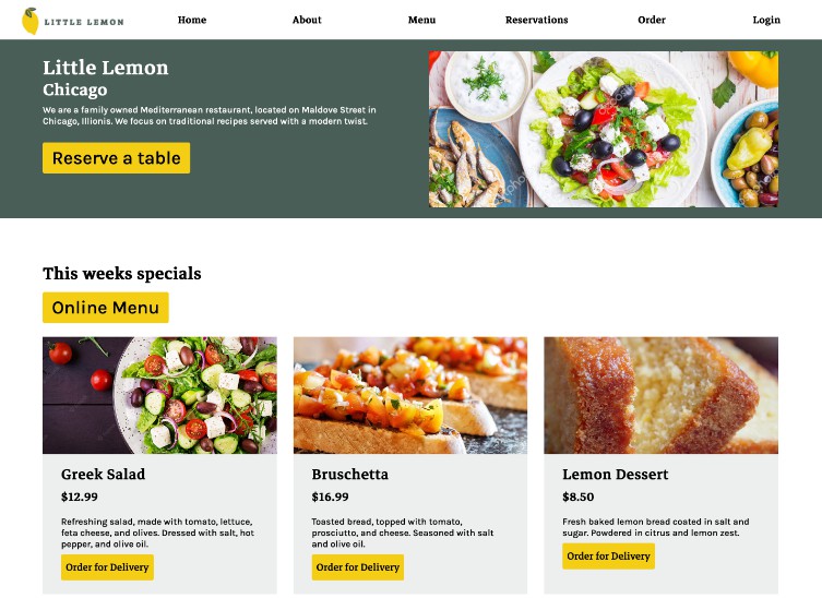 Little Lemon Website