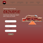 Landing page de uma academia de karatê fictícia