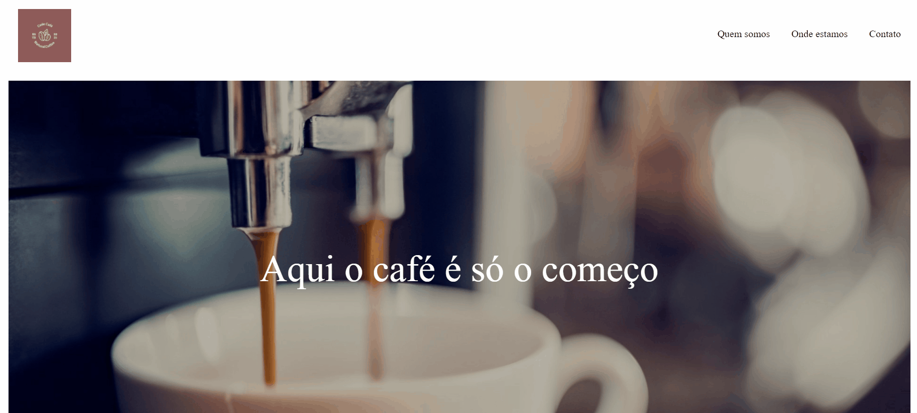 Landing page Code café