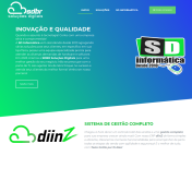 Site para empresa SDBR, apresentação de sistemas de gestão