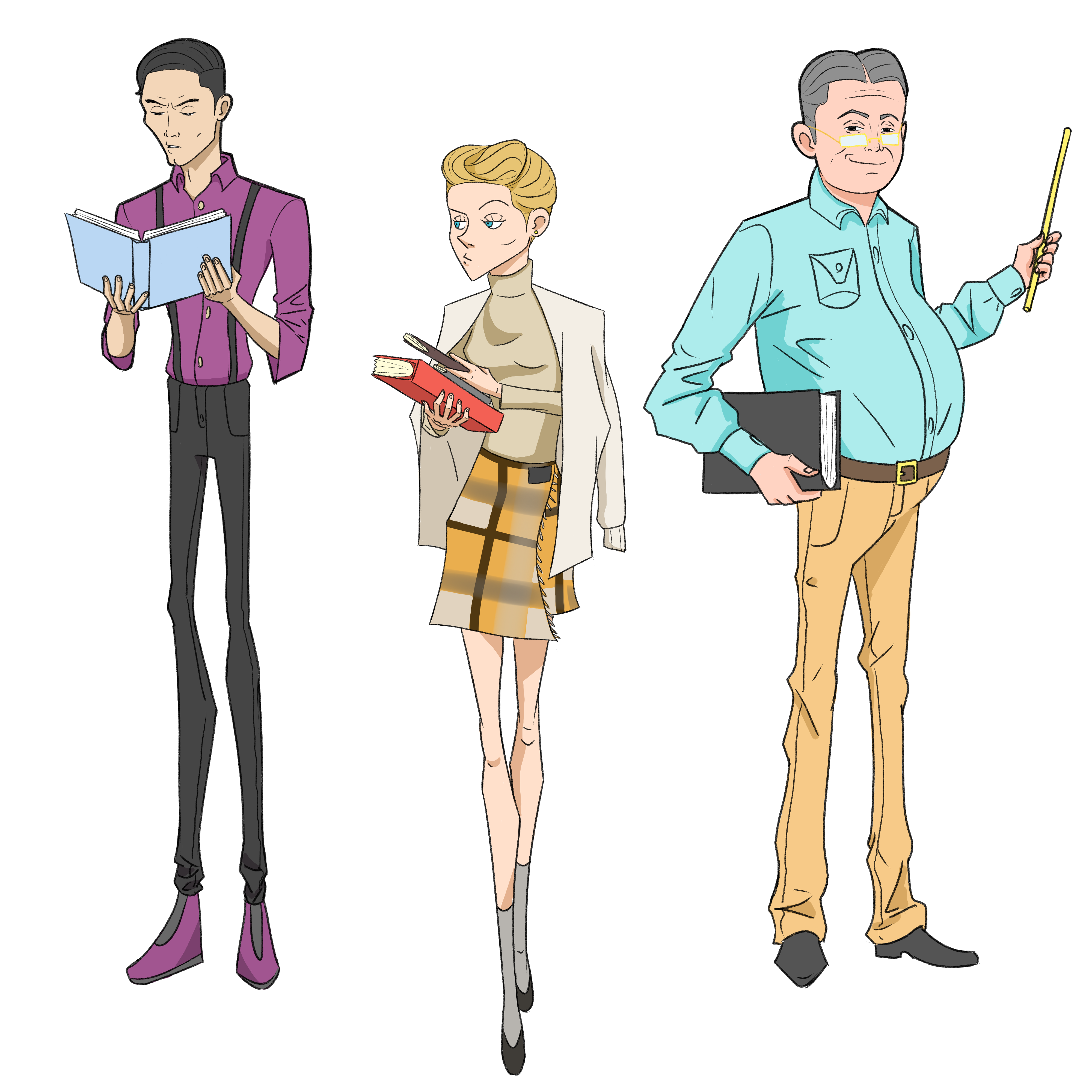 "Personagens para estudantes e professores, ou qualquer que seja o seu desejo.