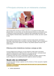 INTOLERÂNCIA Á LACTOSE