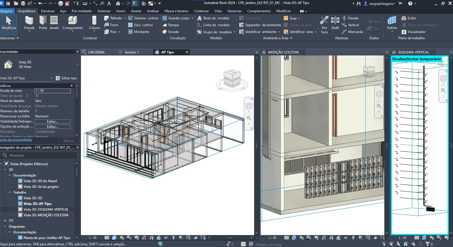 Criação de projetos elétricos em revit