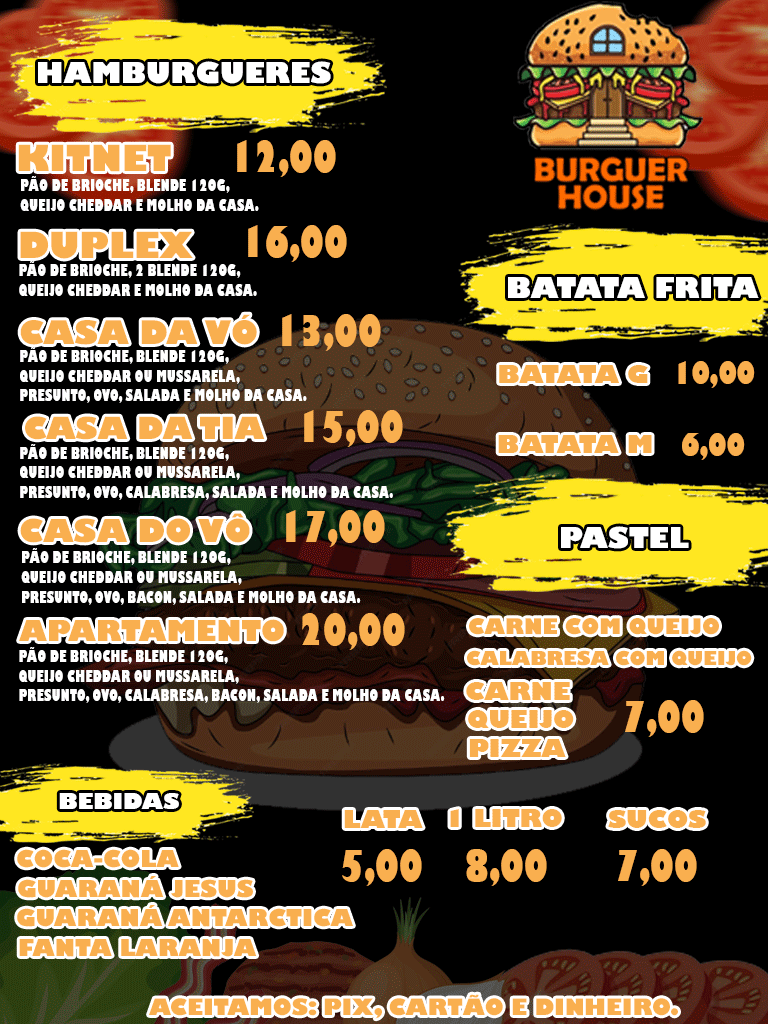 CARDAPIO MINHA HAMBURGUERIA