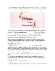 Contrato de prestação de serviço