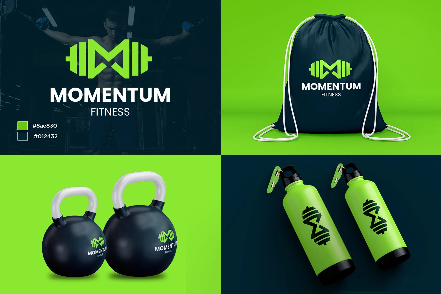 Logo e identidade visual fitnes