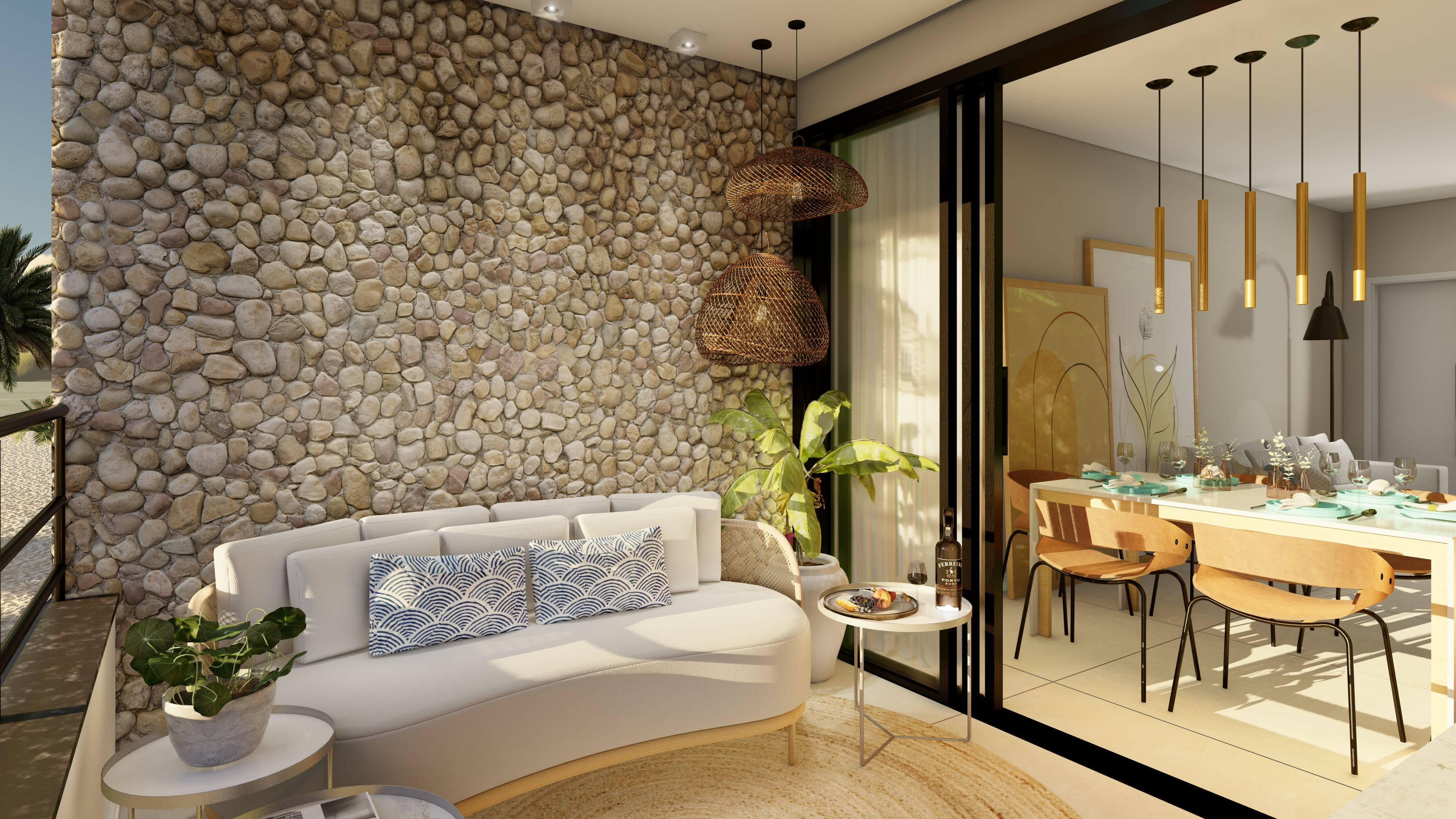 Sala com varanda