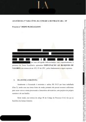 Impugnação ao bloqueio de valores