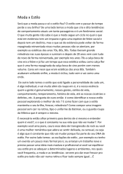 Artigo sobre Moda x Estilo