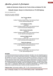 Artigo Científico: Análise de Pavimento: Estudo de Um Trecho Crítico na Rodovia TO–255