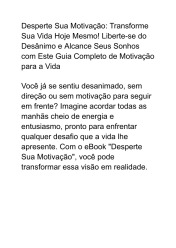 Motivação para o sucesso