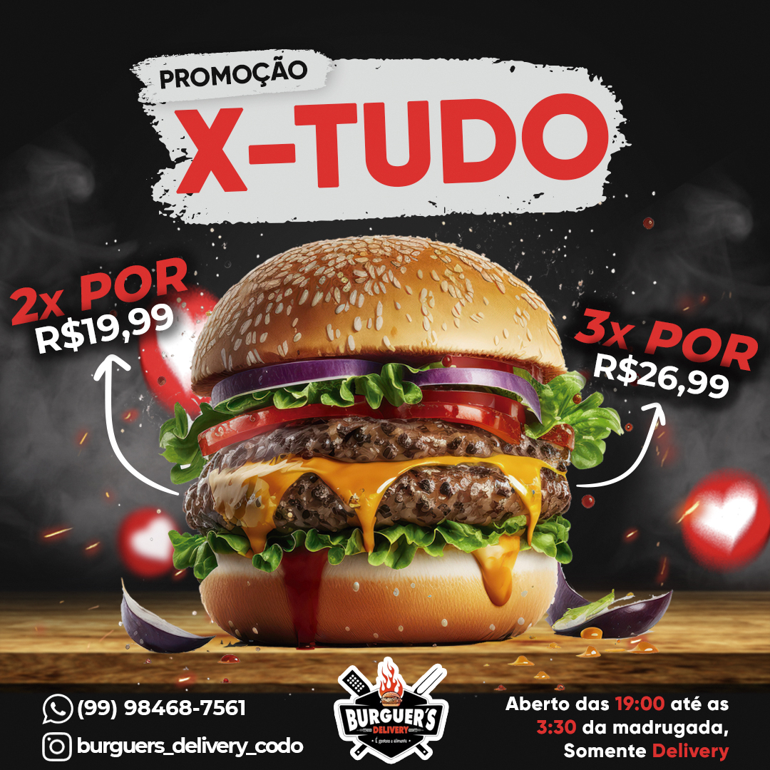 Flyer Promocional Hamburgueria