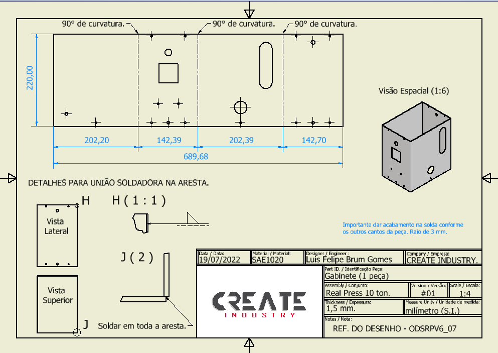 Serviços de desenho técnico (diversos segmentos)
