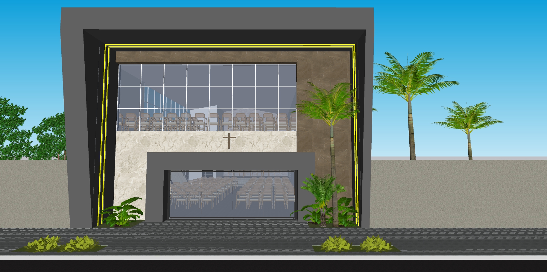 Criação de fachada comercial - Igreja Evengélica