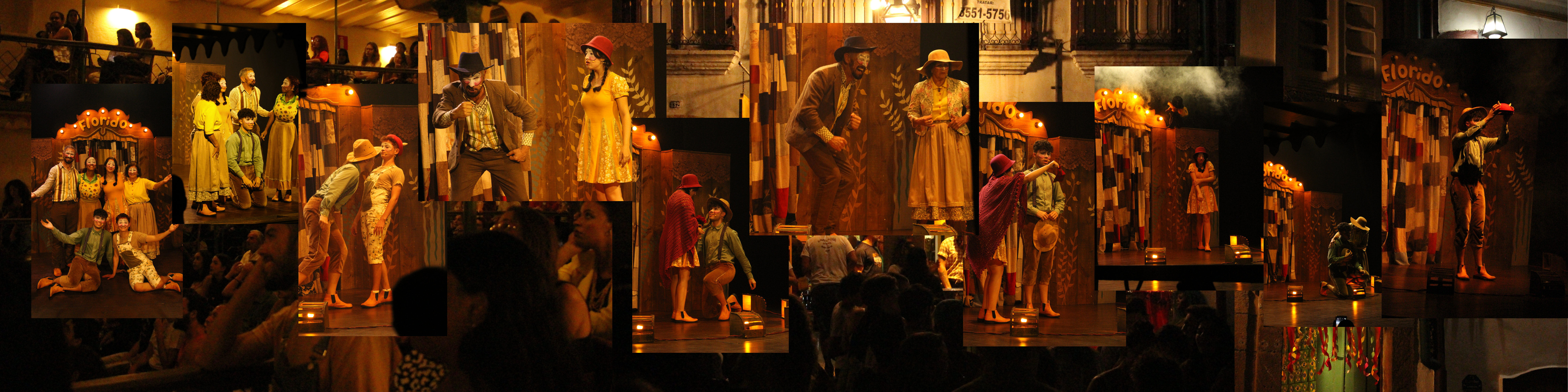 Ensaio fotográfico da apresentação teatral "O Florido" realizada pelo grupo Mundo Cênico