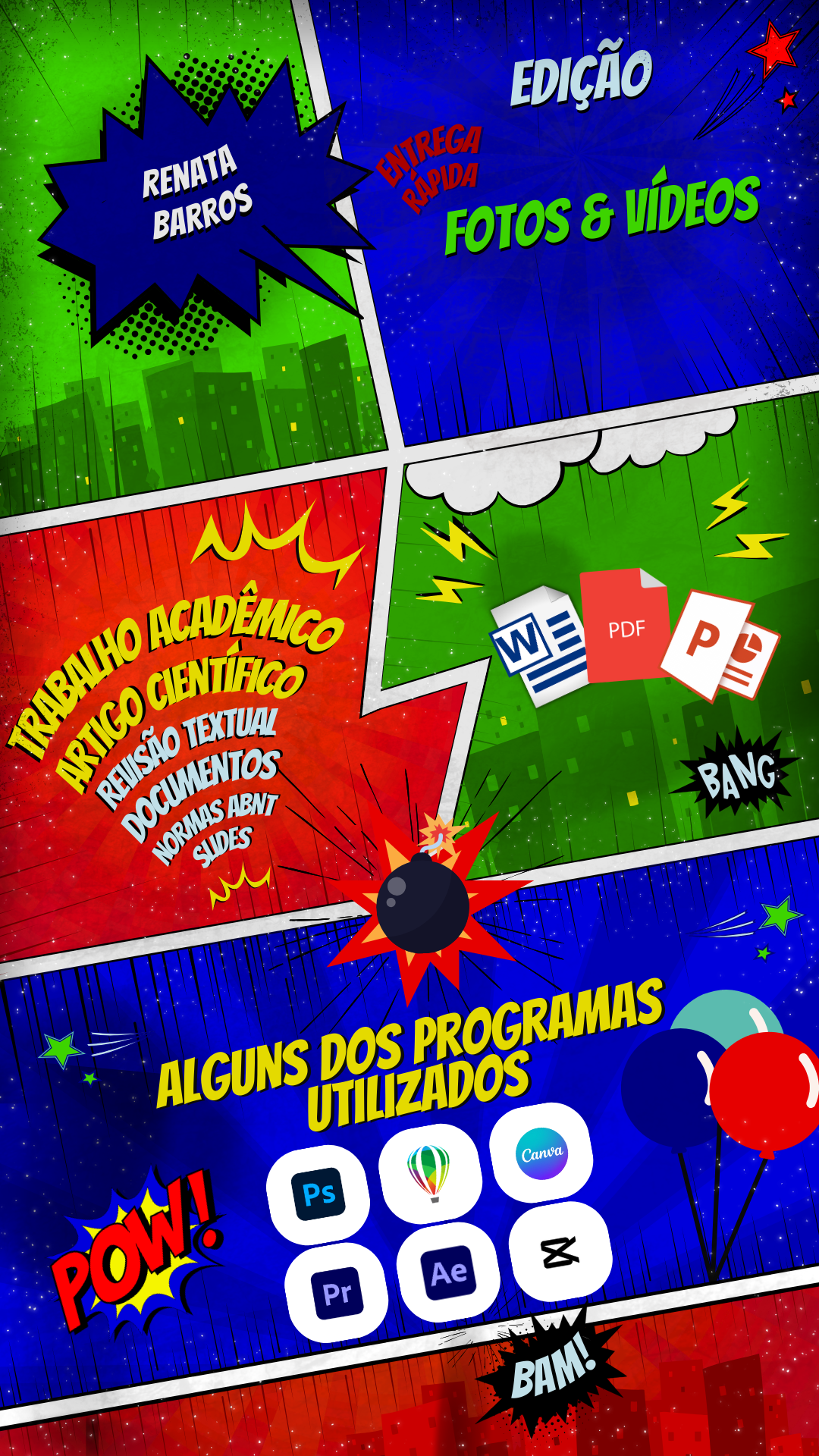 Texto & Edição de Fotos e Vídeos