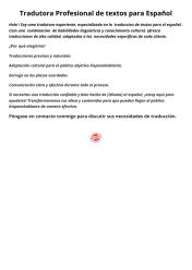 Tradução e redação de textos ao espanhol