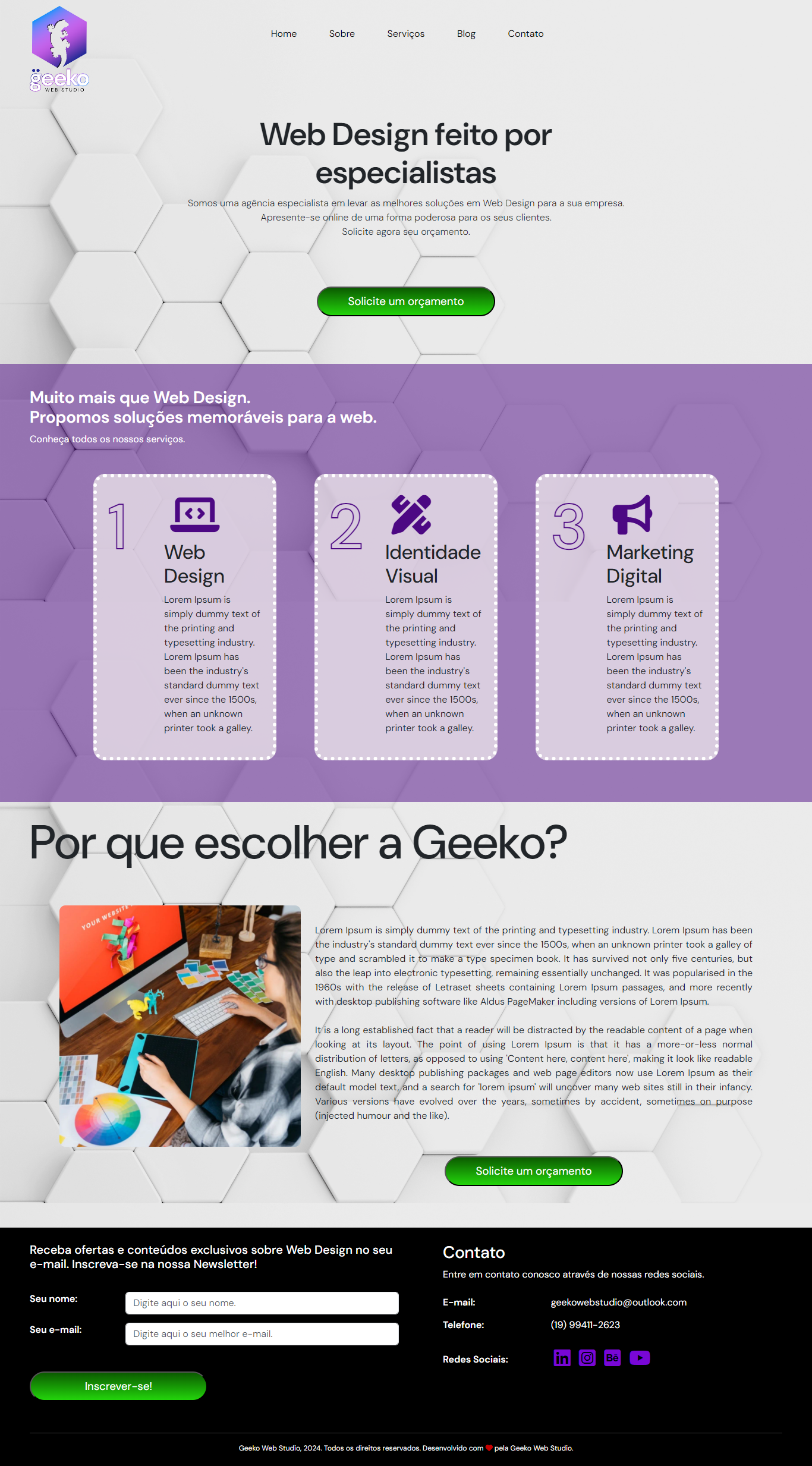 Site Geeko Web Studio - em desenvolvimento