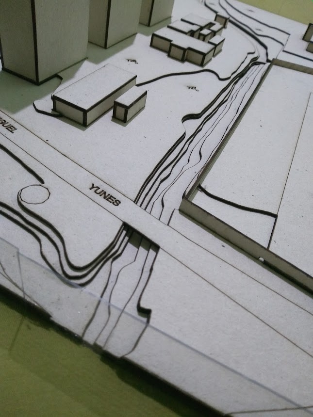 Maquete curva de nível