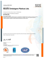 Certificação em normas ISO da organização