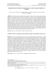GERMINATION OF CREOLE MAIZE AND FAVA BEAN SEEDS UNDER SALT STRESS