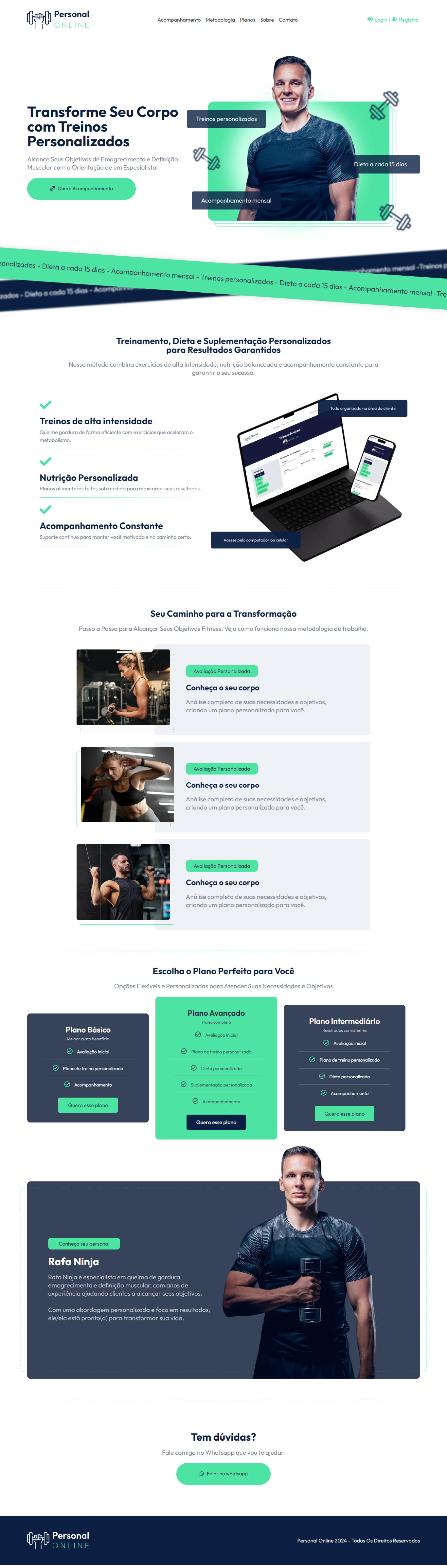 Site para personal trainer